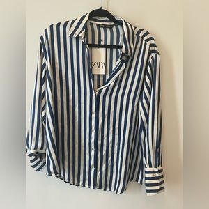 Zara satin button up